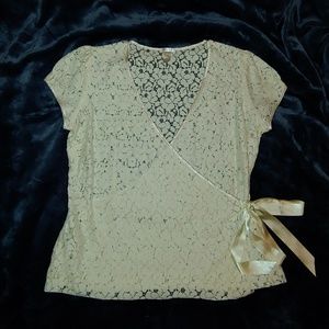 Cream lace top